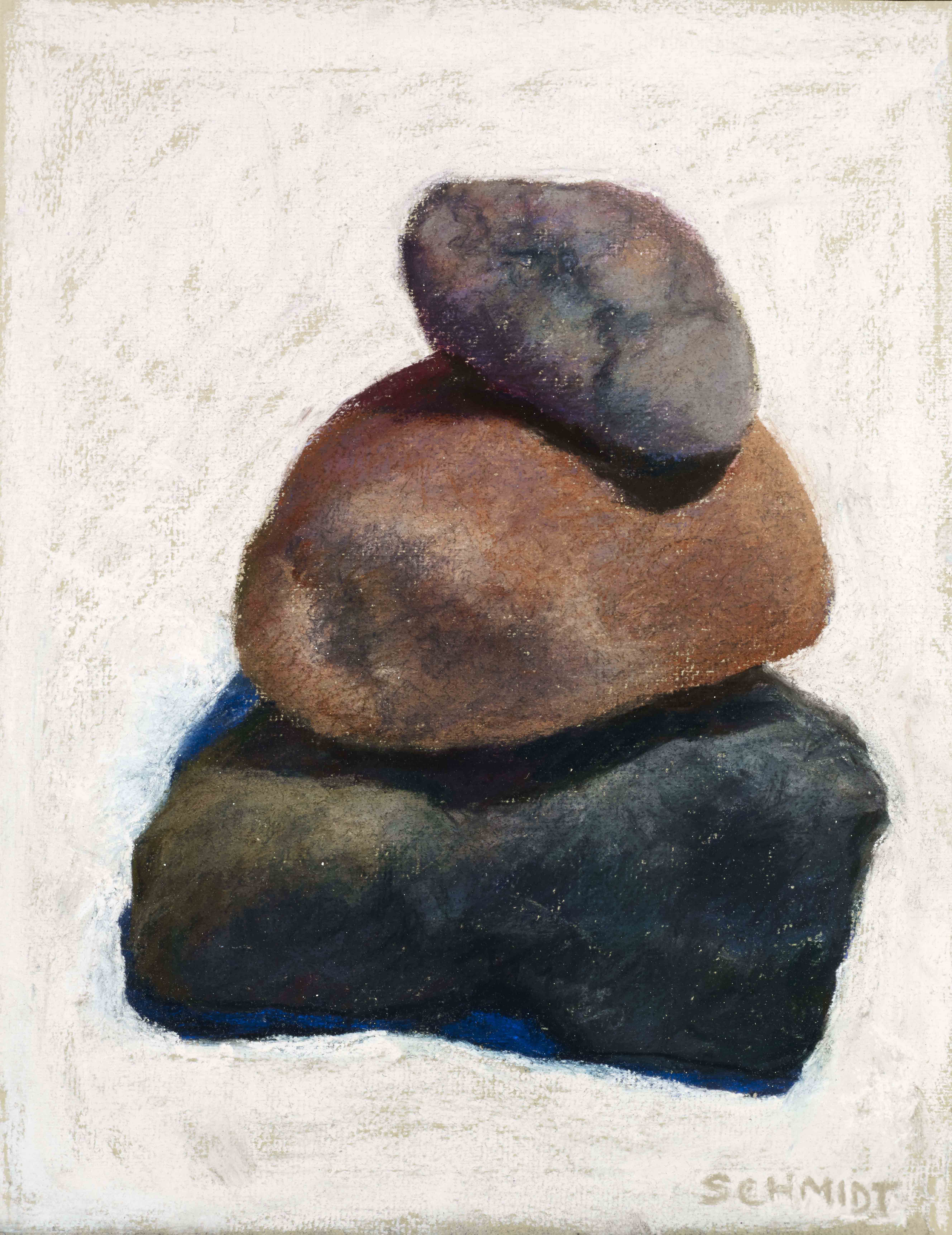 3 rocks different colors